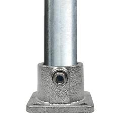 Doos Vierkante voetplaat met doorloop-E / 48,3 mm (25 stuks)
